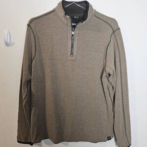 Fundamental Coast Fleece Mens Andy Reversible 1/4 Zip Ivy Medium Green